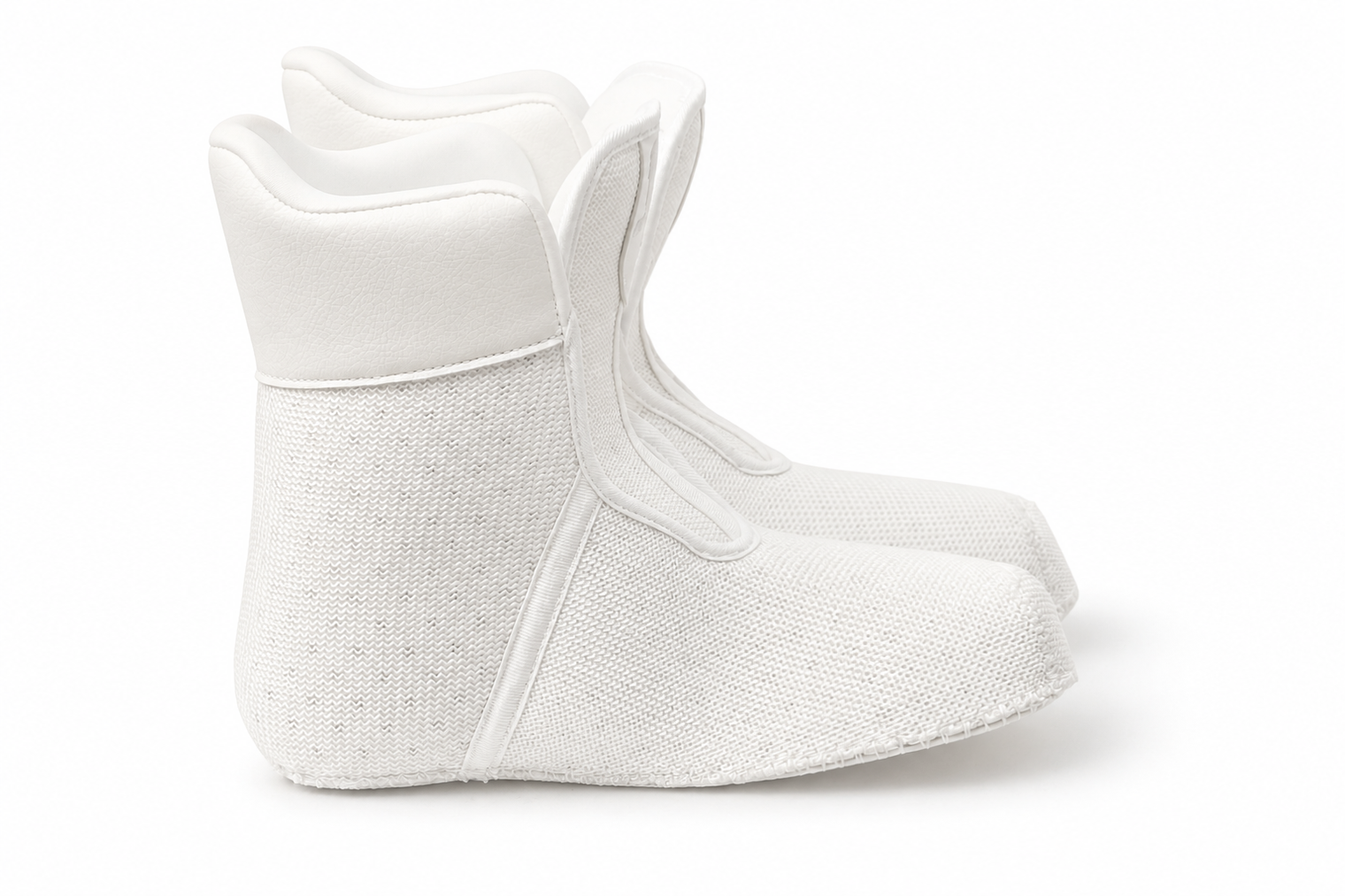 Botines para botas de salto blanco