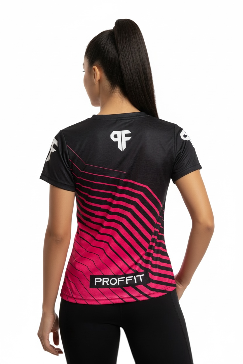 Jersey Jumping Rosa y negro Mujer