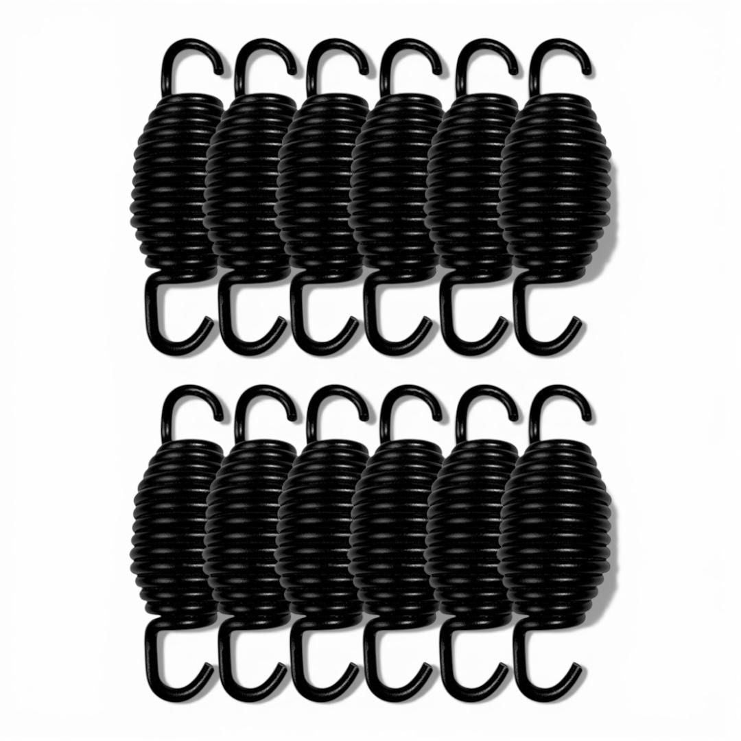 12 resortes Black para mini trampolín