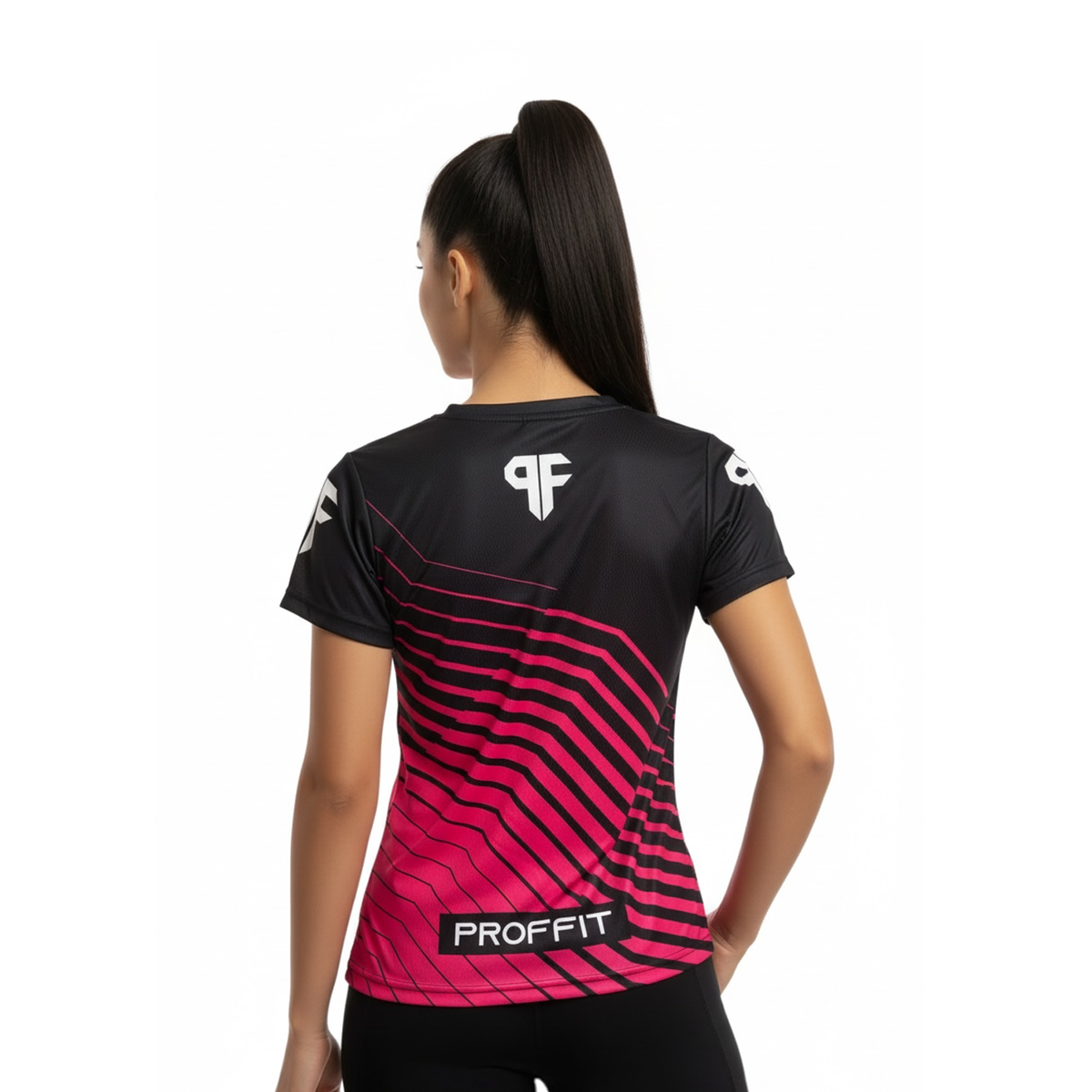 Jersey Jumping Rosa y negro Mujer