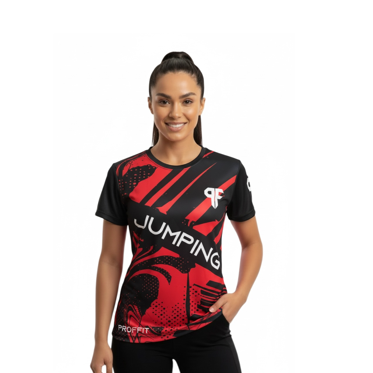 Jersey Jumping Rojo Mujer