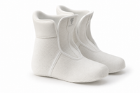 Botines para botas de salto blanco
