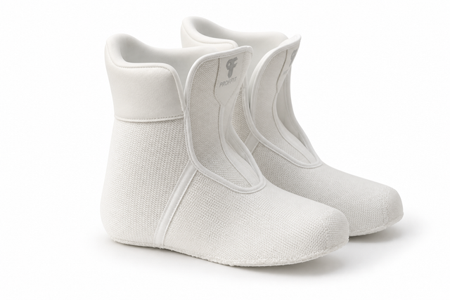Botines para botas de salto blanco