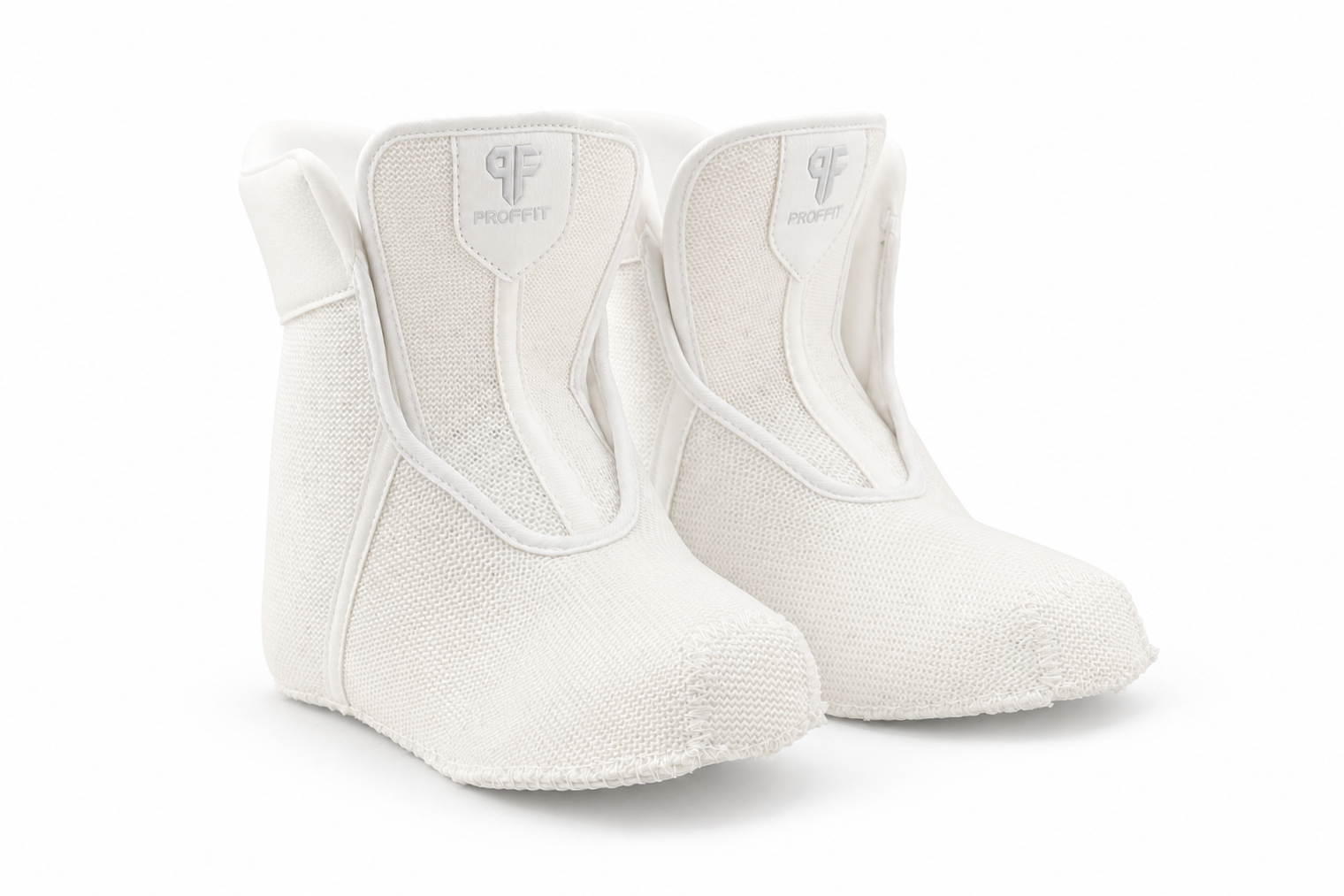 Botines para botas de salto blanco
