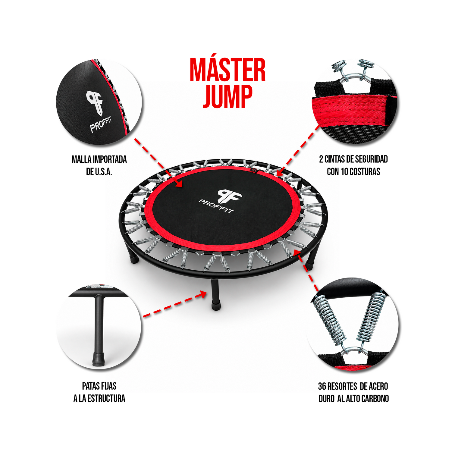 Trampolín Máster Jump Patas fijas