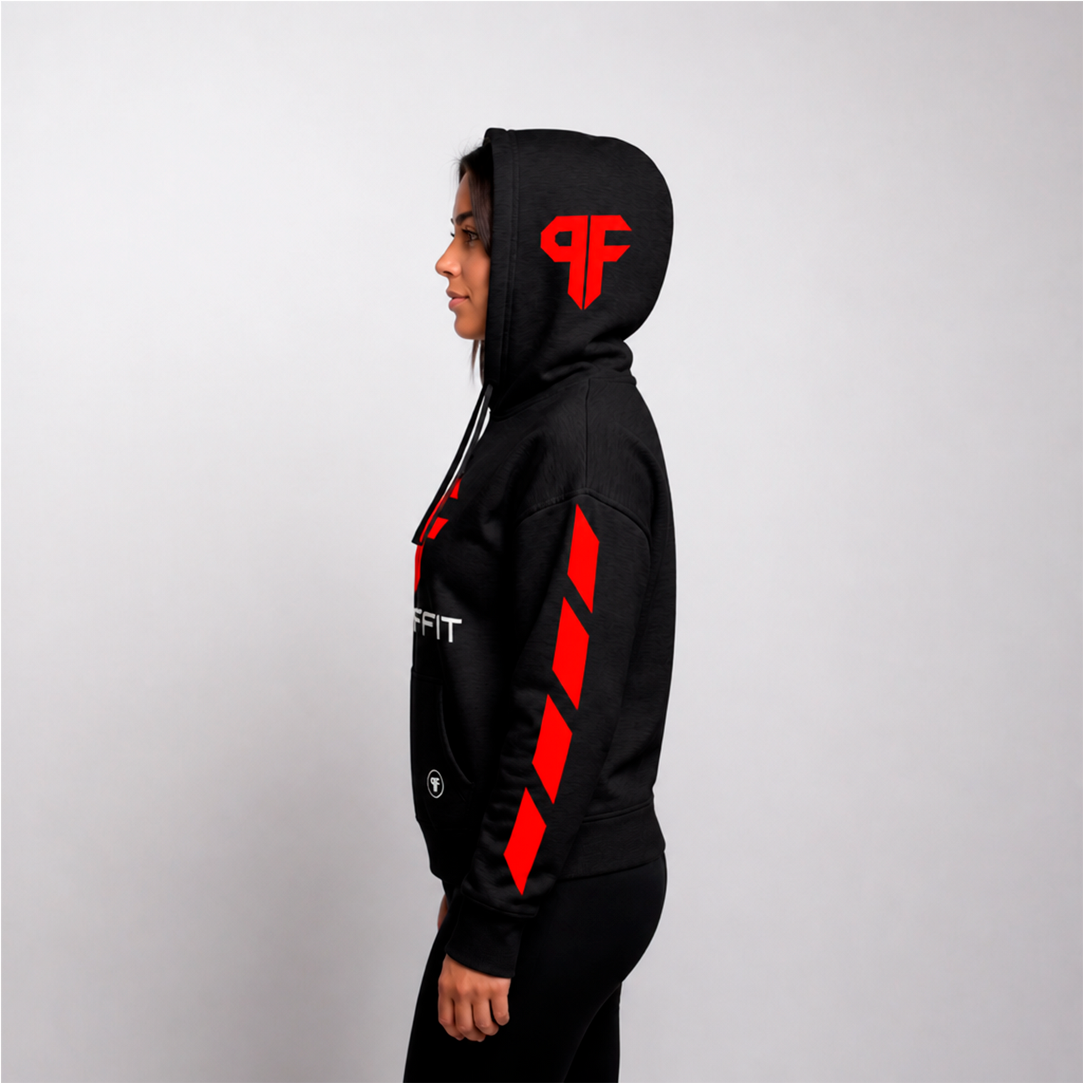 Sudadera Proffit Negro/Rojo Mujer