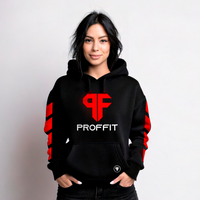 Sudadera Proffit Negro/Rojo Mujer