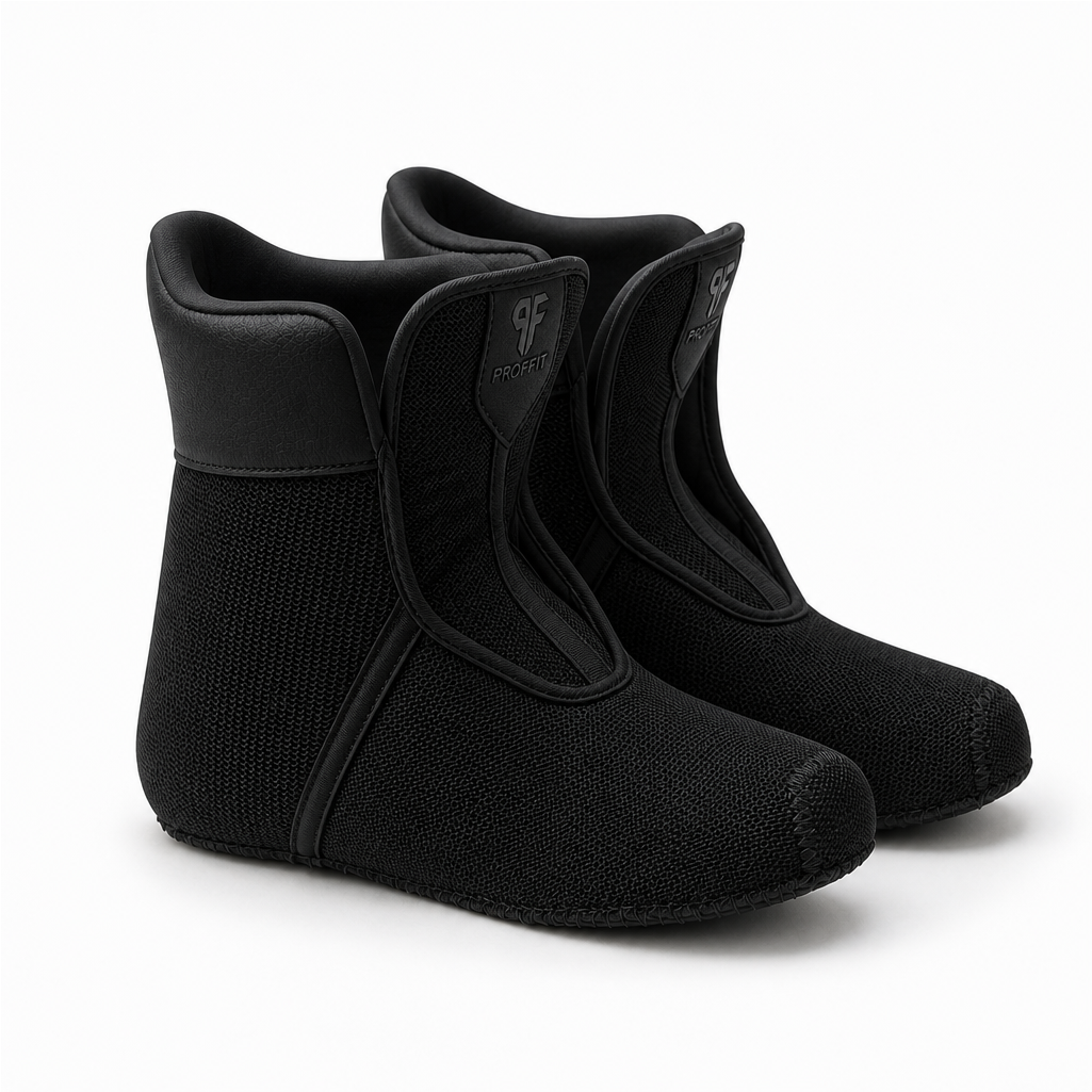 Botines para botas de salto negro