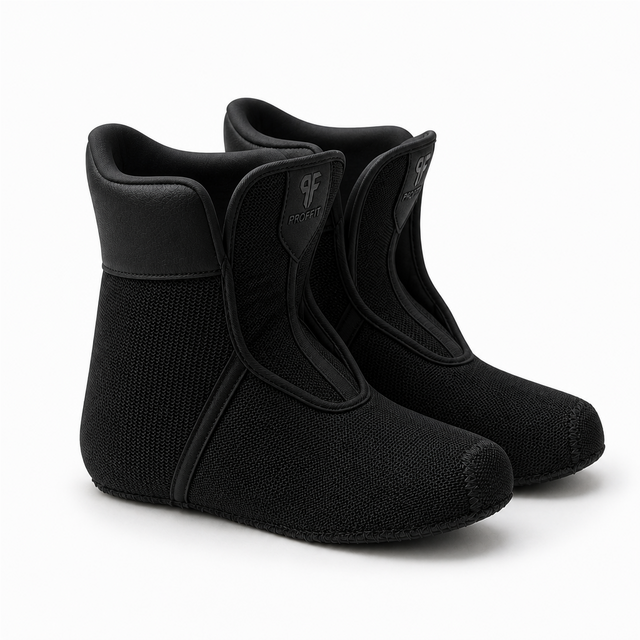 Botines para botas de salto negro