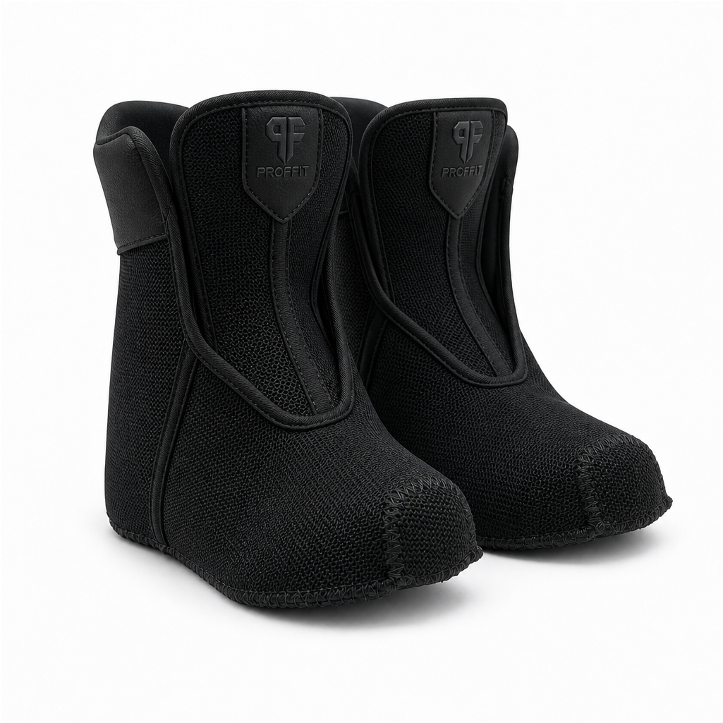 Botines para botas de salto negro