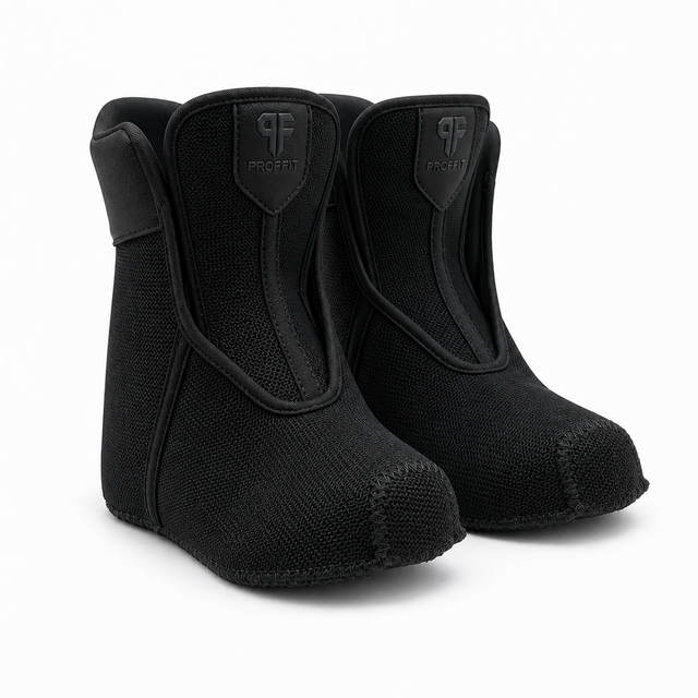 Botines para botas de salto negro