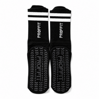 12 Pack de calcetas con antiderrapantes negro