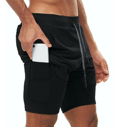 SHORT CON LICRA PROFFIT CABALLERO NEGRO.