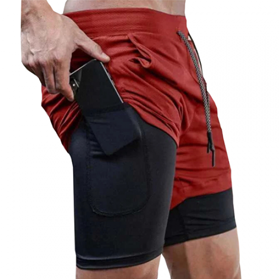 SHORT CON LICRA PROFFIT CABALLERO ROJO.