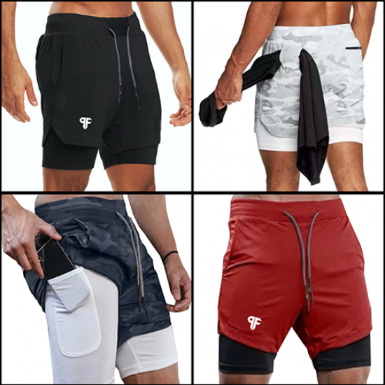 SHORT CON LICRA PROFFIT CABALLERO ROJO.