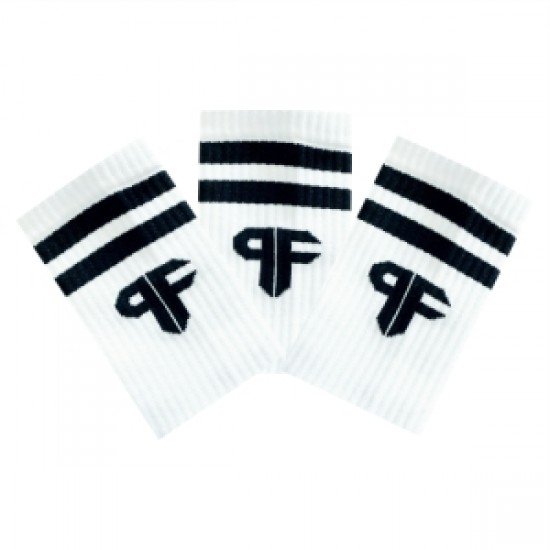 12 Pares de calcetas blancas con antiderrapante.