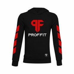 Sudadera Proffit Negra con Rojo